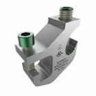 Aluminum ground tray clamp, accomodates ground wire size #6 to 250 Kcmil