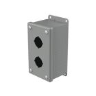 Pushbutton Enclosures Type 12, 2PBx30.5mm, Gray, Steel