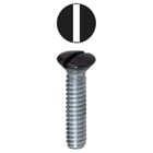 Oval Head Wall Plate Screw, Steel material, 3/4 in. length, #6-32 thread size, Brown head color, Painted finish, Slotted drive