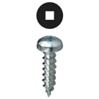 Sheet Metal Screw, Steel material, 3 in. length, #10 thread size, Pan head type, Zinc Plated Finish, Square drive type, #2 drill point size
