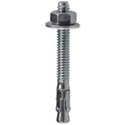 Full Thread Wedge Anchor, 1/4 x 2-1/4 in. Size, 1/4 in. diameter, 2-1/4 in. length, 1/4-20 in. thread size, 1-1/4 in. thread length, 20 thread per inch, 1/4 in. drill size, Steel material, Zinc Plated Finish, 1/2 x 3-3/4 in. bolt size