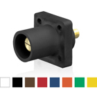 16 Series Male Panel Receptacle, Cam-Type, 90-Degree, Threaded Stud Length - 3/4", Taper Nose, 400 Amp, Cable Range - #2 to 4/0 AWG-Yellow