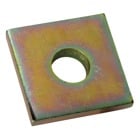 Washer, Square, Size 1-1/2 Inches x 1-1/2 Inches, Bolt Size 1/4 Inch, Thickness 1/8 Inch, Steel