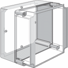 QLine E Panel Adjustable Depth, fits Enclosure 250x175mm, Plated, Mild Steel