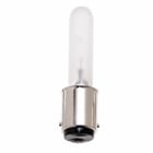 Halogen Xenon Speciality Lamp, Designation: KX60FR/3M/DC, 120 V, 60 WTT, T3 Shape, BA15d DC Bay Base, Frosted, CC-8 Filament, 3000 HR, Lumens: 950 LM Initial, 2-1/4 IN Length, 3/8 IN Diameter