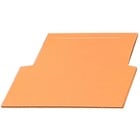Non-metallic orange low voltage divider plate.