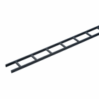 Ladder Rack Straight Sections (cULus Classified), 12.00 wide, Black, Steel