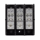 Eaton Bussmann series power distribution block, 600 Vac, 600 Vdc, 175A, Power distribution block, Three-pole, SCCR: 10 kA, Black, Molded Thermoplastic - 16220-3
