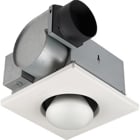 Broan 70 CFM One-Bulb Heater/Ventilation Fan, 250W BR40 Infrared Bulb, 4.0 Sones