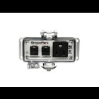 PANEL INTERFACE CONNECTOR WITH QTY 2 RJ45, PMH, UL TYPE 4, SIMPLEX OUTLET, NO CB