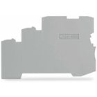 End and intermediate plate; 1 mm thick; for 3-conductor terminal blocks; gray