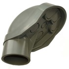 Service Entrance Cap, Size 1-1/4 Inch, Width 3.52 Inches, Material PVC, Color Gray, For use with Schedule 40 and 80 Conduit