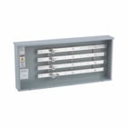 Eaton B-Line series bussed gutter and termination cabinets, 600 A, 3R, 10 kAIC, #4 - 600 MCM, 6 positions, 5/16" mounting holes for load lugs, Galvanized steel, 3?/4W, (2) 1/0-250 MCM cables, NEMA type 3R, 3?/4W, Surface mount