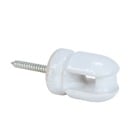 Holder, Wire, Head Length 3 Inches, Hole Diameter 0.72 x 0.69 Inches, Screw Length 2-1/4 Inch, Porcelain
