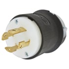 Locking Devices, Twist-Lock?, Industrial, Male Plug, 30A 3-Phase 480V AC, 3-Pole 4-Wire Grounding, L16-30P, Screw Terminal, Black and White