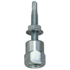 Bottom Mount Rod Hanger, Steel material, 1/4-20 x 1-1/2 in. Size, 1 nut, 0.036 to 0.188 in. self drilling range, #3 point style
