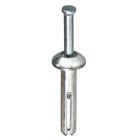 Zamac Anchor, 1/4 in. diameter, 1-1/4 in. length, 1/4 in. drill size, Flat head type, Zamac Alloy material, Carbon Steel screw material