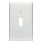 1-Gang Toggle Device Switch Wallplate, Standard Size, Thermoplastic Nylon, Device Mount, White